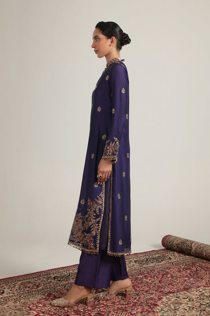 Zar:Rang Purple Farshi Kurta Set