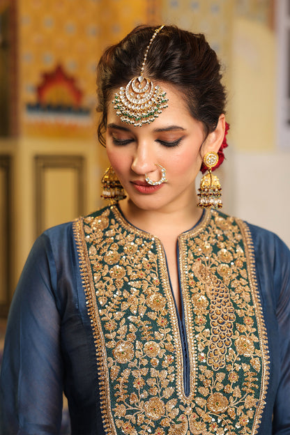 Ahista Blue Kalidaar Set