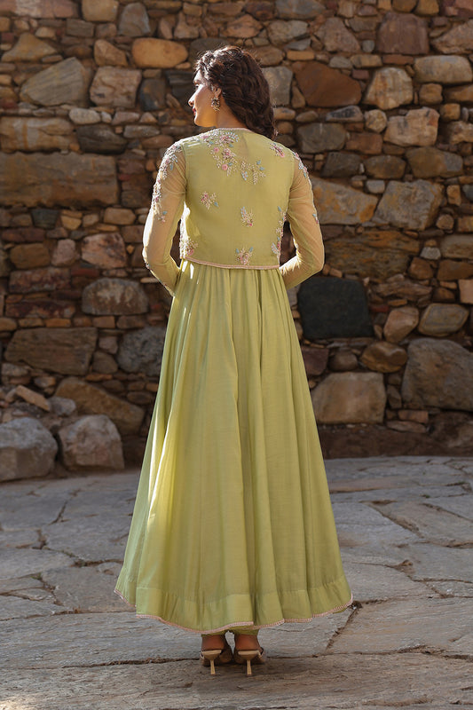 Vaayu Green Koti Anarkali Set