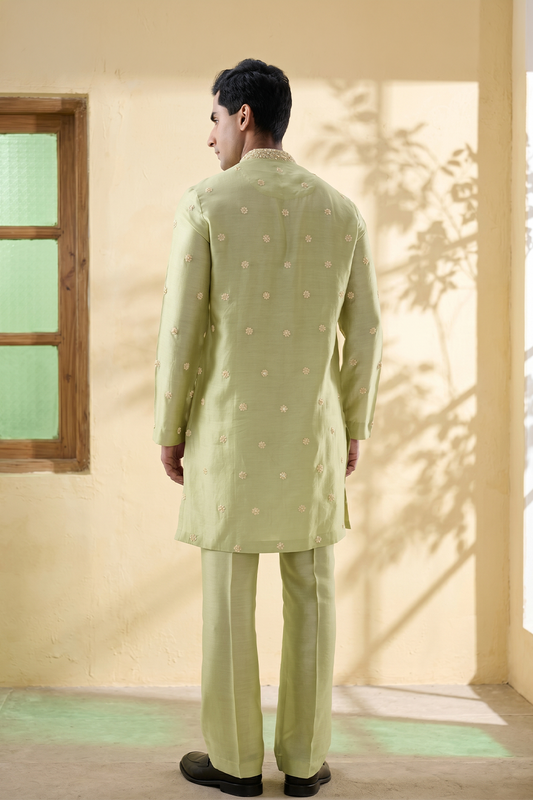 Vaayu Green Pearl Buti Kurta Set