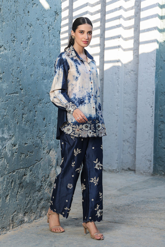 Blue Gulshan Shibori Co-ord Set