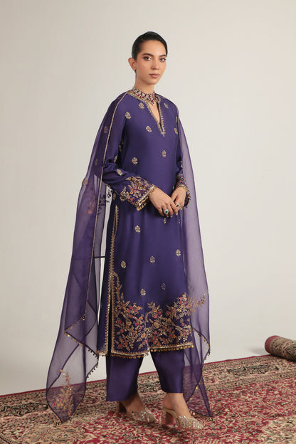 Zar:Rang Purple Farshi Kurta Set