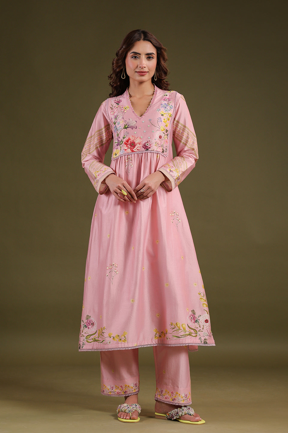 Noor Light Pink Frockstyle Kurta Set