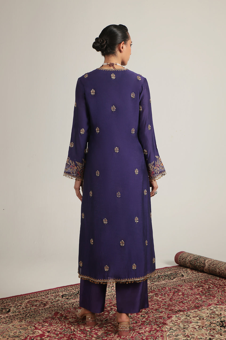 Zar:Rang Purple Farshi Kurta Set