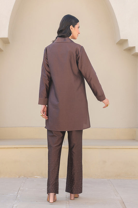 Brown Mystic Knot Collar Co-ord Set