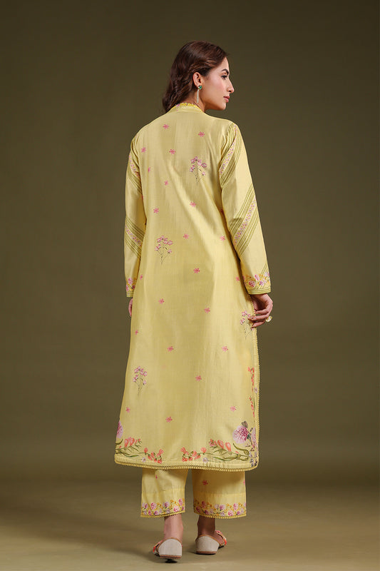 Noor Yellow Frockstyle Kurta Set
