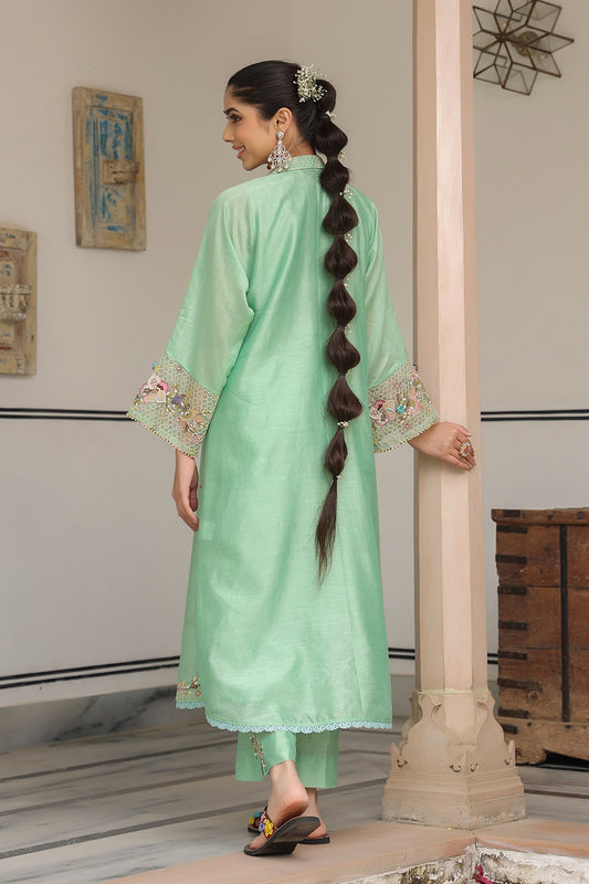 Gulzar Green Collar Kurta Set