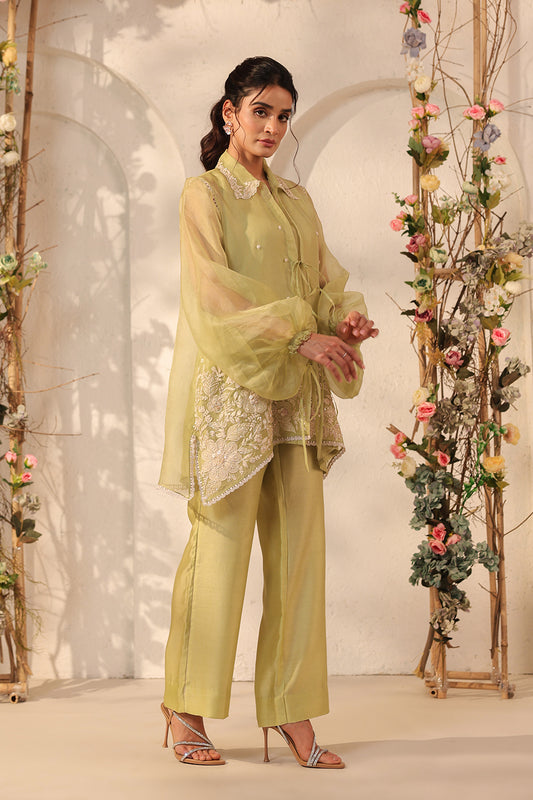 Vaayu Green Jacket Co-ord Set