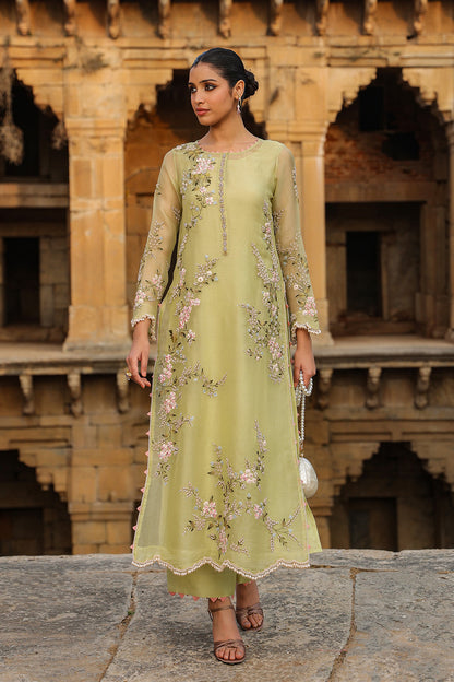 Vaayu Green Multicolor Jaal Kurta Set