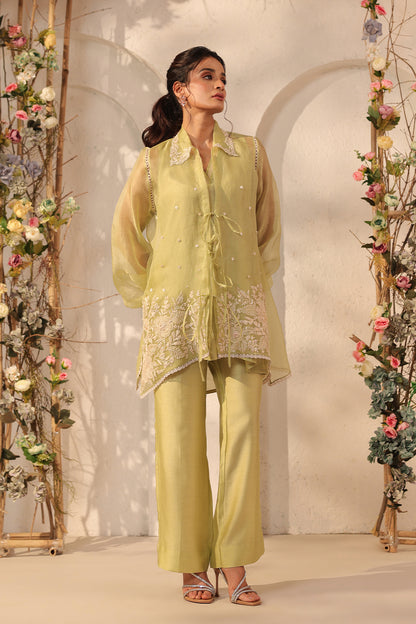 Vaayu Green Jacket Co-ord Set