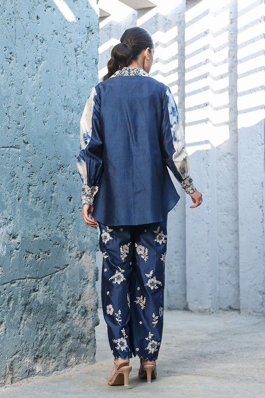 Blue Gulshan Shibori Co-ord Set