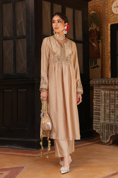 Ahista Ivory Printed Frockstyle Kurta Set