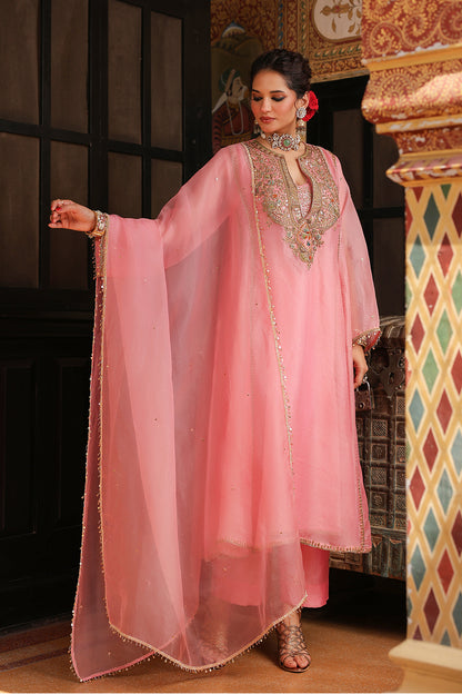 Ahista Pink Pakhi Yoke Pheran Long Kurta Set
