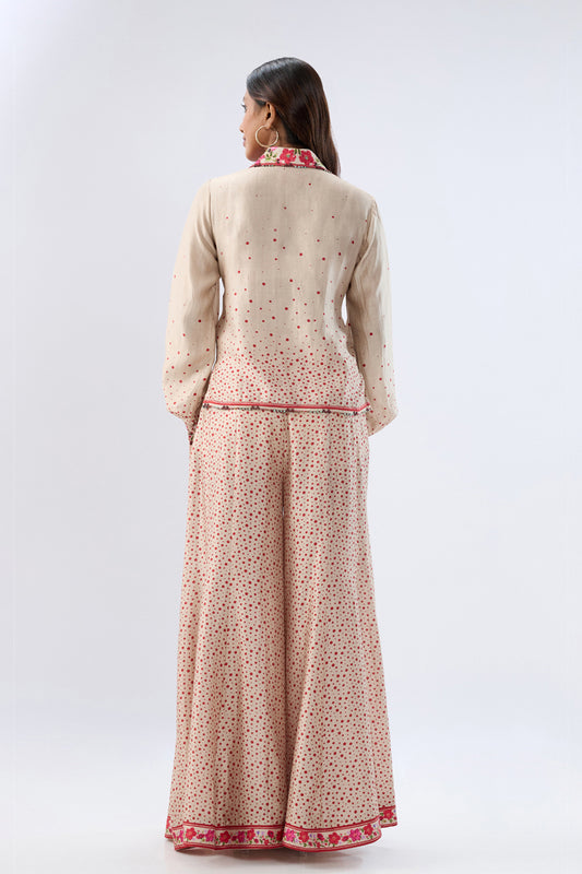 Blossom Ivory Fusion Sharara Set