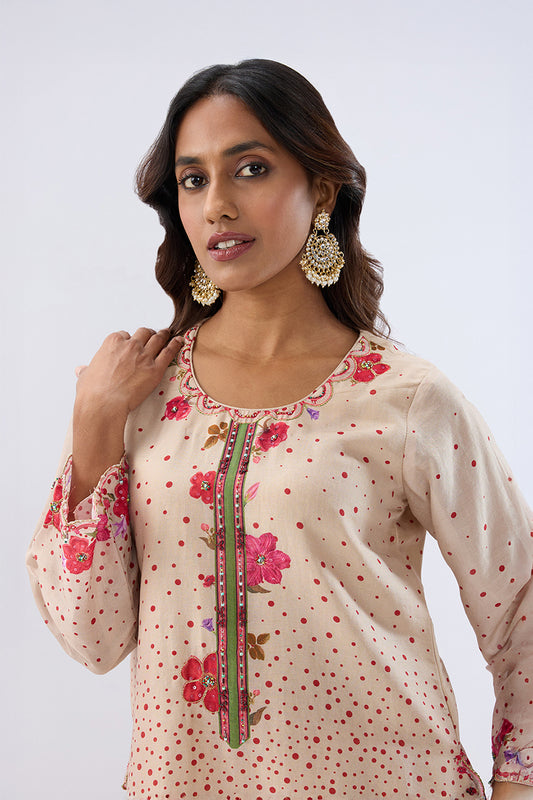Blossom Ivory Sharara Set