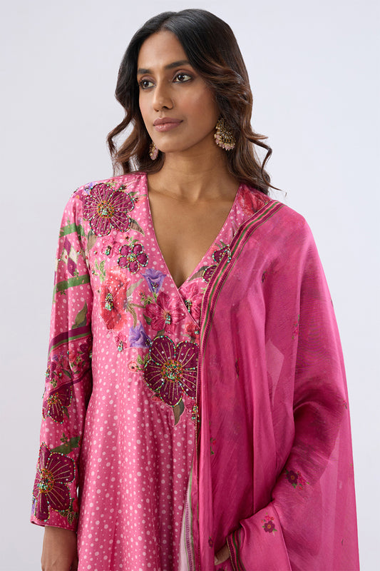 Blossom Pink Angrakha Set