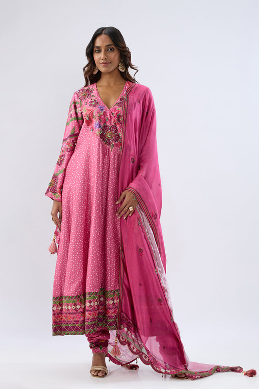 Blossom Pink Angrakha Set