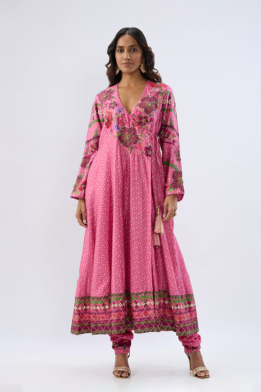 Blossom Pink Angrakha Set