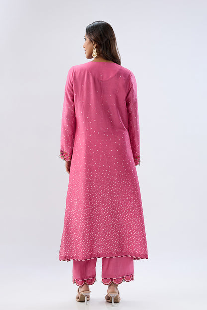 Blossom Pink Scallop Kurta Set