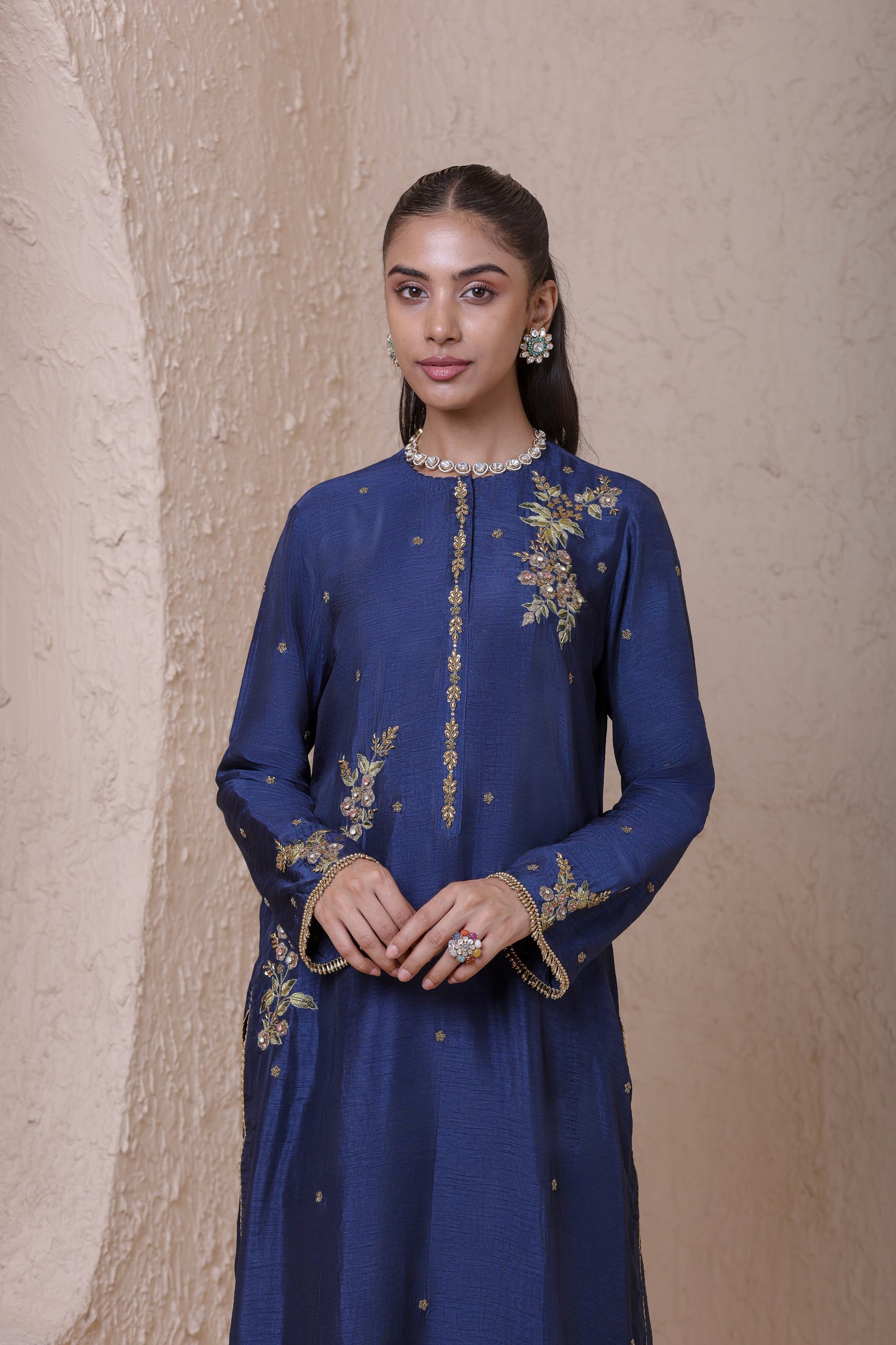 Rangrez Blue Phool Kurta Set