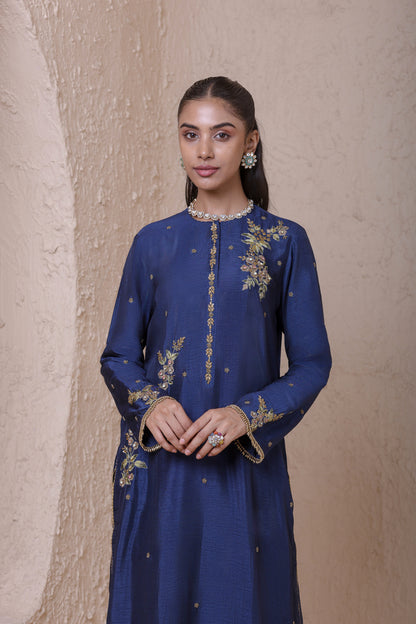Rangrez Blue Phool Kurta Set
