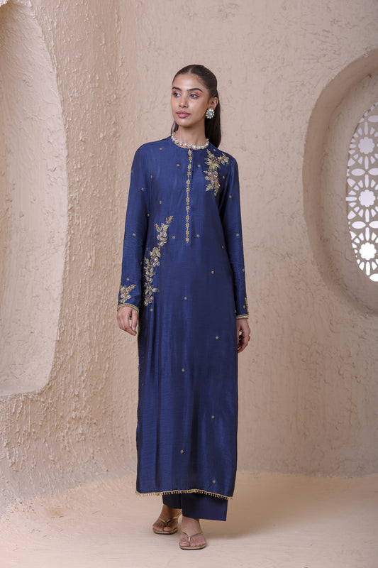 Rangrez Blue Phool Kurta Set