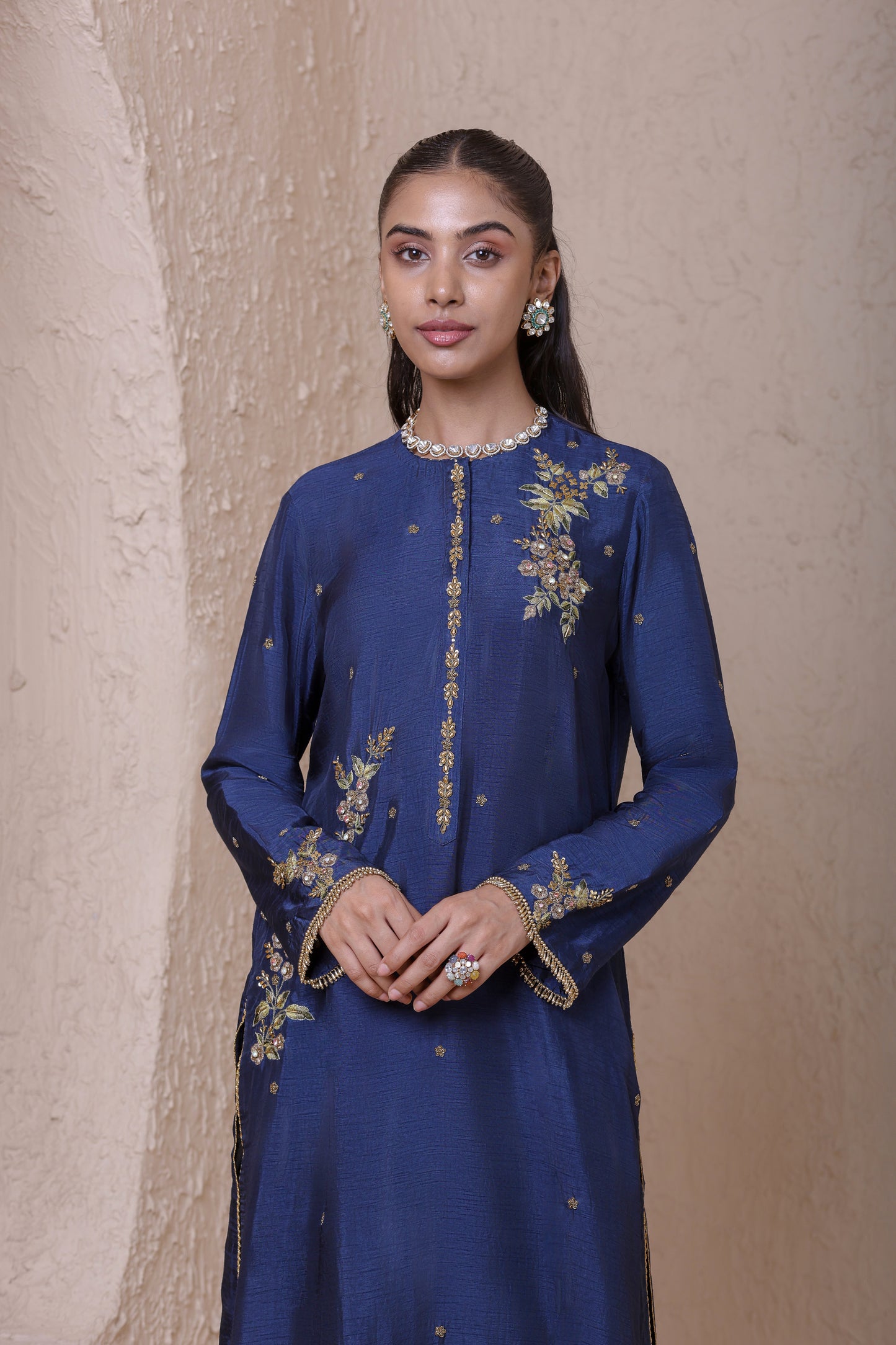 Rangrez Blue Phool Kurta Set