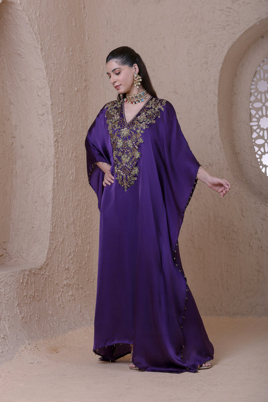 Rangrez Purple Kaftan Set