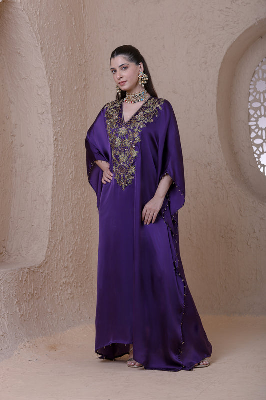 Rangrez Purple Kaftan Set