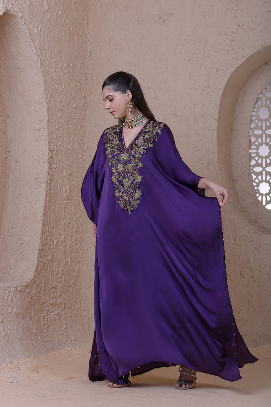 Rangrez Purple Kaftan Set
