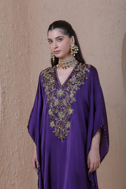 Rangrez Purple Kaftan Set