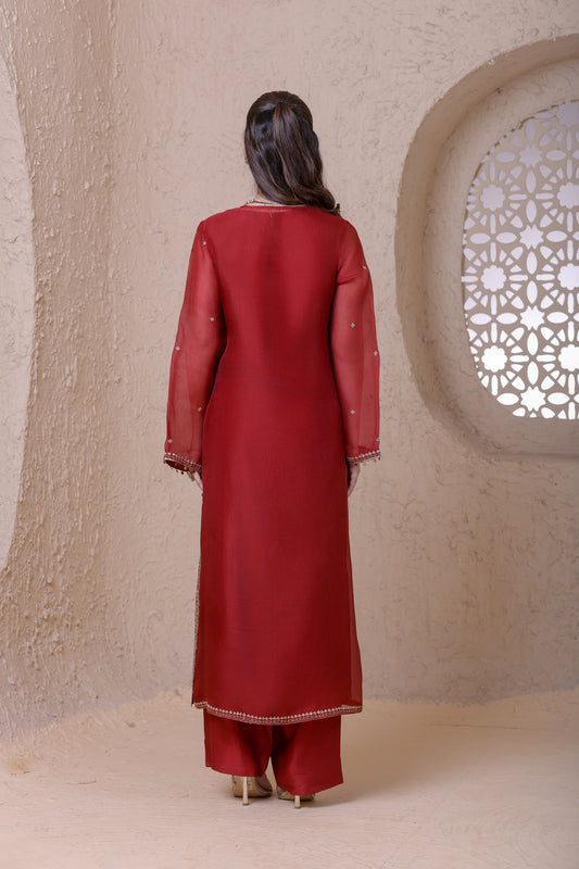 Rangrez Maroon Farshi Kurta Set