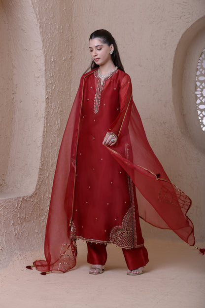 Rangrez Maroon Farshi Kurta Set
