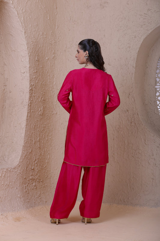 Rangrez Pink Short Kurta Set