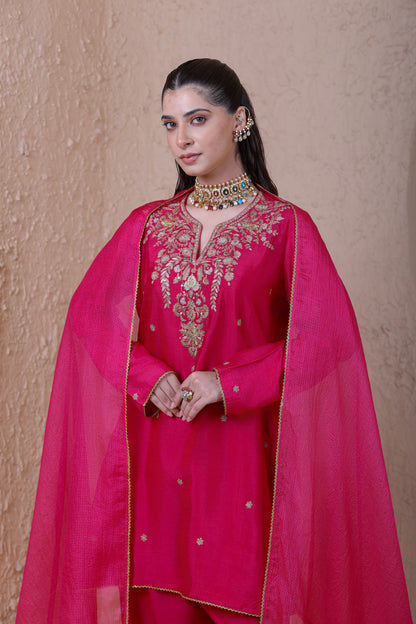 Rangrez Pink Short Kurta Set