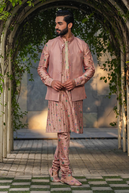 Blush Pink Mughal Embroidered Bandi