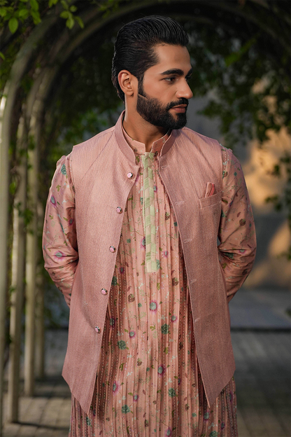 Blush Pink Mughal Embroidered Bandi