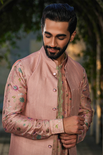 Blush Pink Mughal Embroidered Bandi