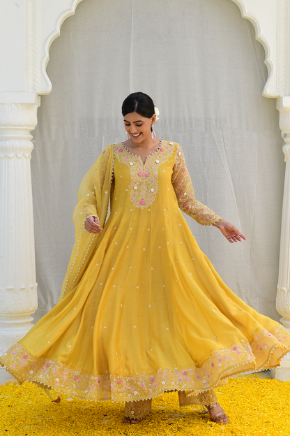 Yellow Reef Anarkali