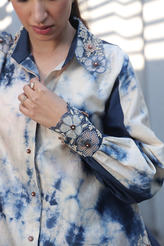 Blue Gulshan Shibori Shirt