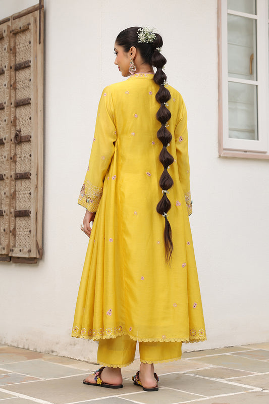 Gulzar Yellow Kalidaar Set