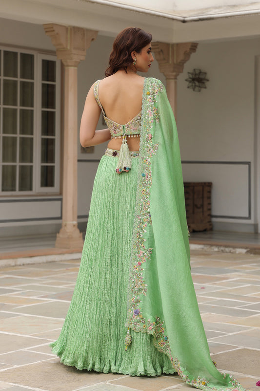 Gulzar Mint Green Lehenga Set