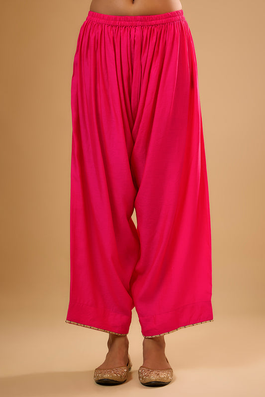 Nazakat Hot Pink Applique Kurta Set