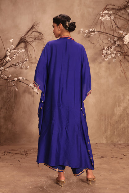 Nazakat Indigo Kaftan Set