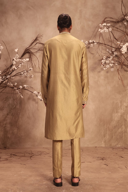 Nazakat Light Green Mirror Work Kurta Set