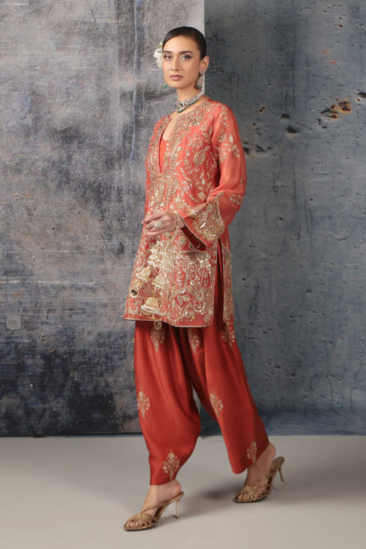 Zar-Rang Jaal Farshi Kurta Set