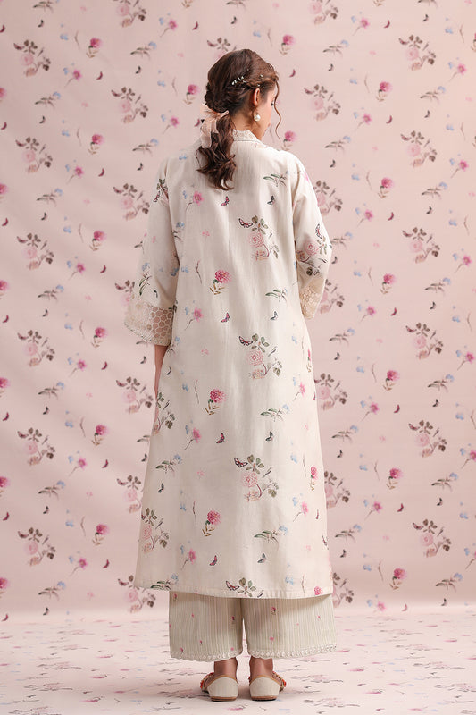 Noor Ivory Collar Kurta Set