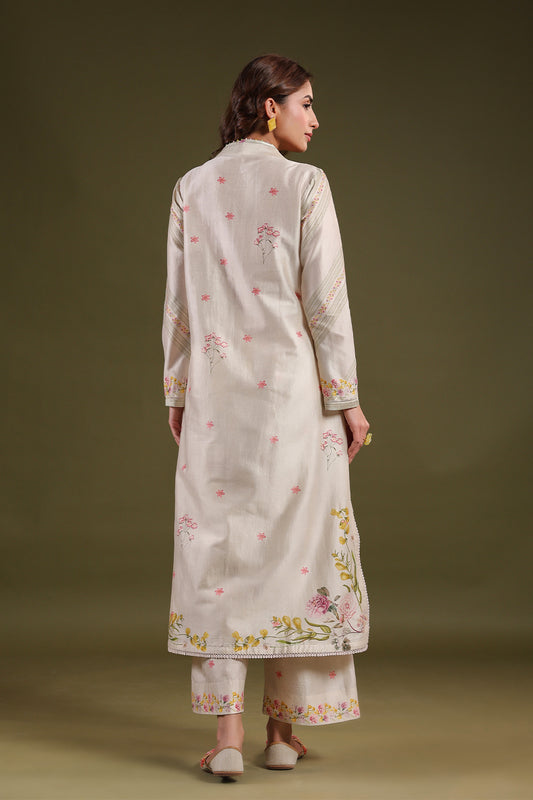 Noor Ivory Frockstyle Kurta Set