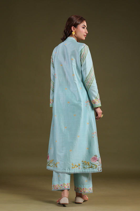 Noor Light Blue Frockstyle Kurta Set