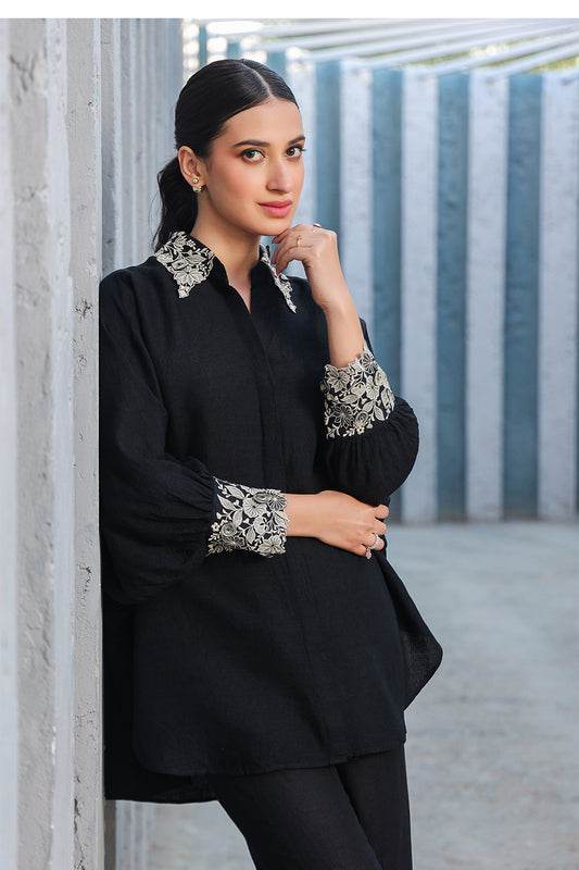 Black Orchid Cuff Shirt